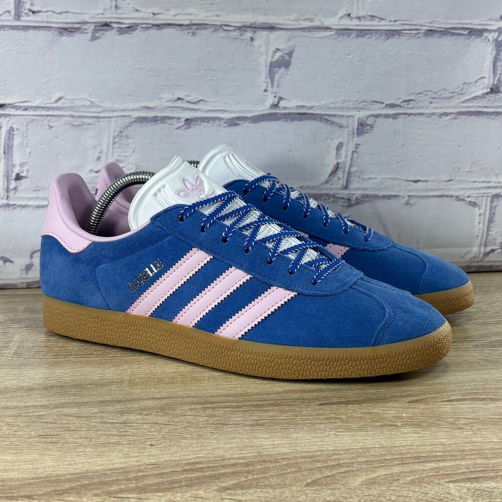 Adidas Gazelle Blue Orchid Pink Sneakers Women's Size 10 Suede Shoes JH7219